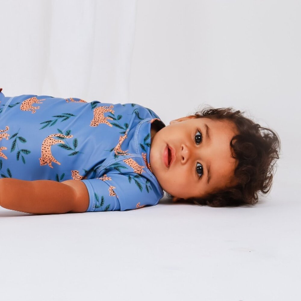 NEW! SOOKIbaby Cheetah Swim Shirt & Short Set (18-24M) - Picture 3 of 4